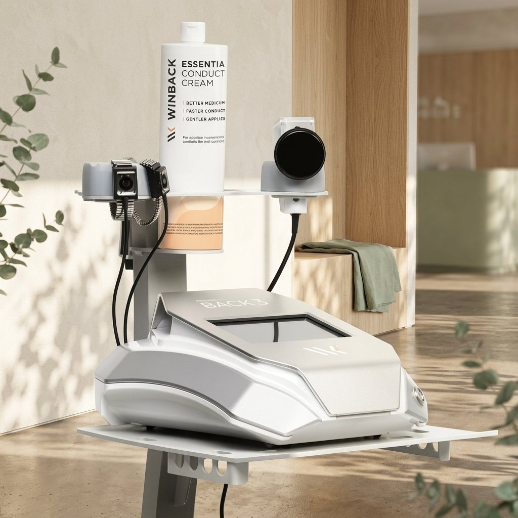 Equipo de tecarterapia Winback 3TX en la sala de tratamiento